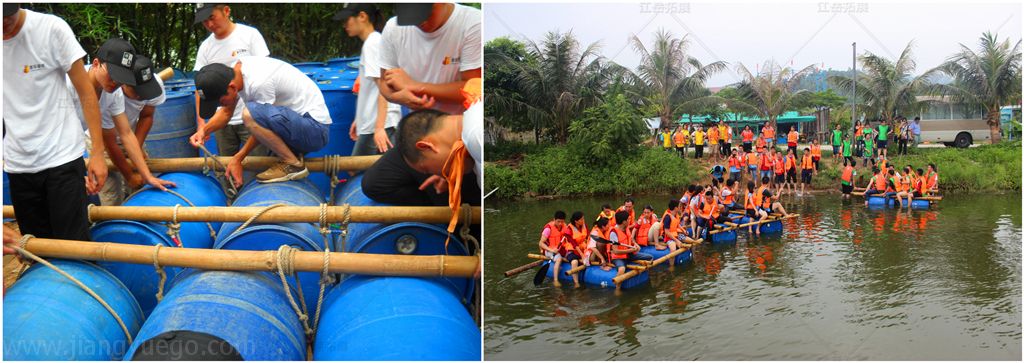 扎筏泅渡